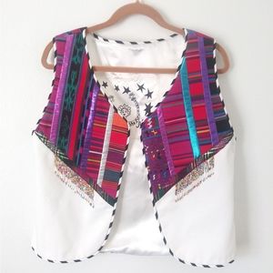 Women's Southwestern Native American Style Beaded Embroidered Vest